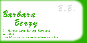 barbara berzy business card